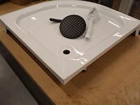 Douchebak met accessoires wiesbaden, wit/zwart - afbeelding 4 van  8