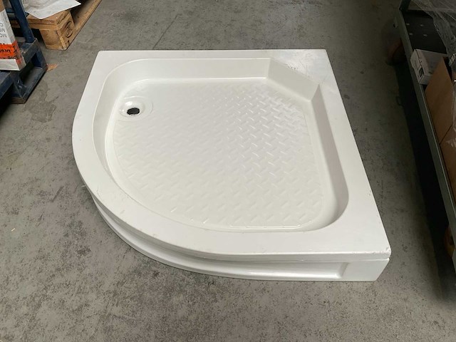Douchebak wit 90x90x15 cm met voorpaneel en poten - afbeelding 4 van  8