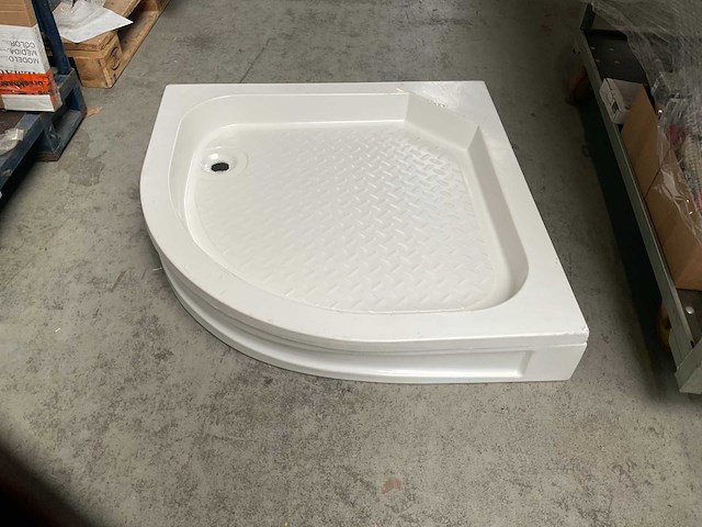 Douchebak wit 90x90x15 cm met voorpaneel en poten - afbeelding 3 van  8