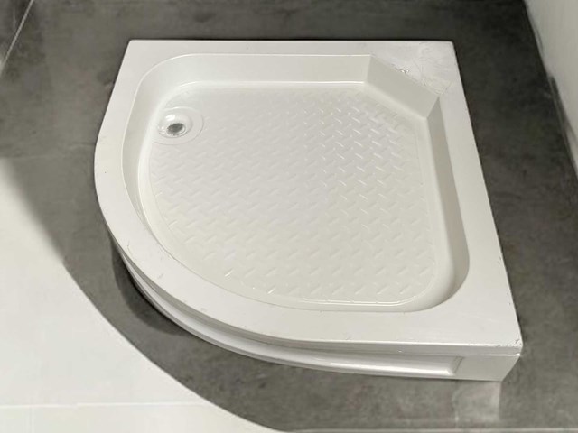 Douchebak wit 90x90x15 cm met voorpaneel en poten - afbeelding 5 van  8