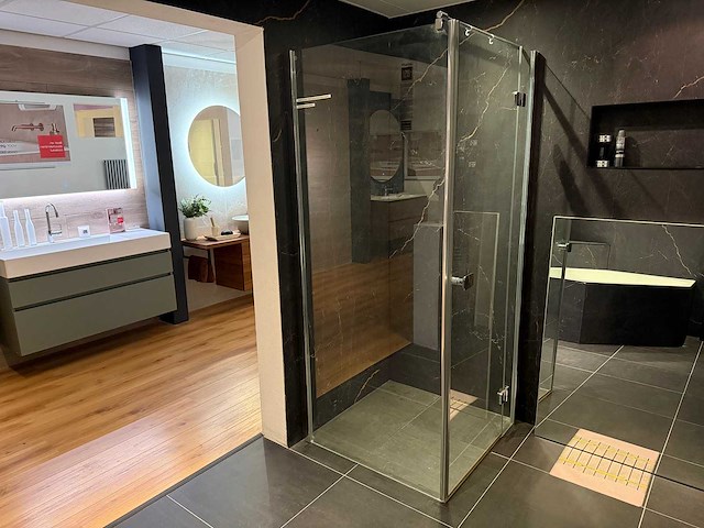 Douchecabine - chroom 87 x 87 cm - afbeelding 1 van  2