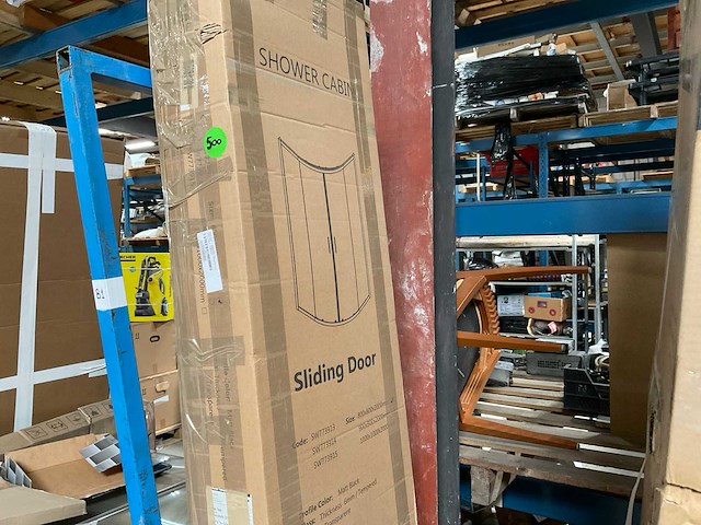 Douchecabine 80x80x200cm mat zwart - afbeelding 2 van  4