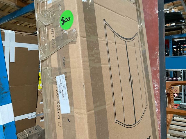Douchecabine 80x80x200cm mat zwart - afbeelding 2 van  3