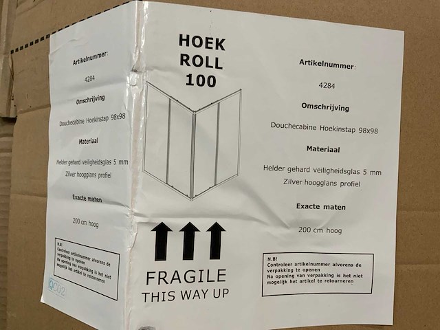 Douchecabine 98 x 98 cm - afbeelding 6 van  6