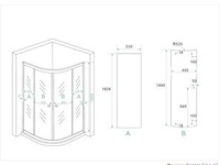 Douchecabine franklin - 80x190cm - afbeelding 4 van  4