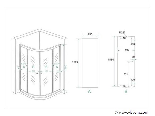 Douchecabine franklin - afbeelding 4 van  4