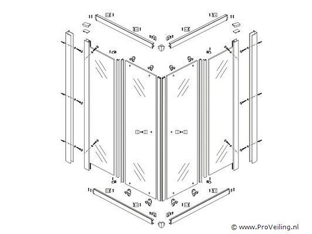 Douchecabine jimmy - 80x190cm - afbeelding 5 van  5