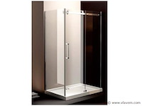 Douchecabine met schuifdeur 120x80x200 cm - incl. douchebak - afbeelding 1 van  2