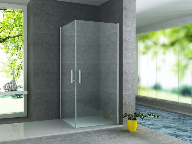 Douchecabine, vierkant dubbele swingdeur 80x80x190, aloni, cr24-8080 - afbeelding 1 van  5