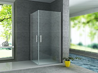 Douchecabine, vierkant dubbele swingdeur 80x80x190, aloni, cr24-8080 - afbeelding 1 van  5