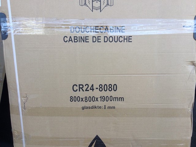 Douchecabine, vierkant dubbele swingdeur 80x80x190, aloni, cr24-8080 - afbeelding 3 van  5