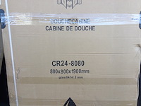 Douchecabine, vierkant dubbele swingdeur 80x80x190, aloni, cr24-8080 - afbeelding 3 van  5