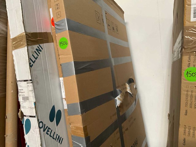 Douchedeur 100x200 cm anti kalk geborsteld messing pvd (goud) - afbeelding 2 van  2