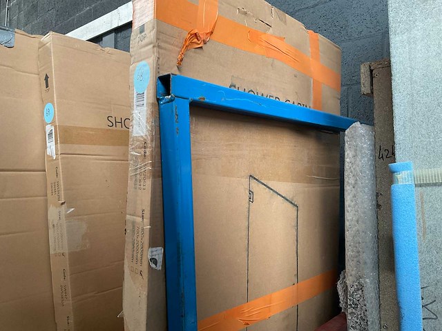 Douchedeur 60x200cm profielloos veiligheidsglas anti kalk chroom - afbeelding 3 van  3