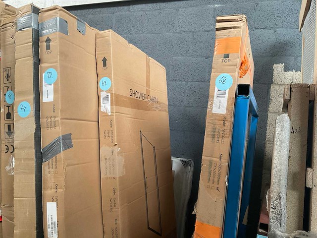 Douchedeur 60x200cm profielloos veiligheidsglas anti kalk chroom - afbeelding 3 van  3