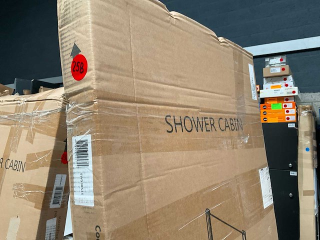 Douchedeur 60x200cm veiligheidsglas anti kalk profiel mat zwart - afbeelding 3 van  4