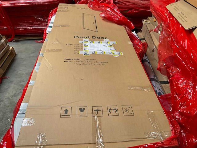 Douchedeur 80x200cm anti kalk gun metal - afbeelding 2 van  2