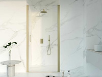 Douchedeur 90x200cm anti kalk geborsteld messing pvd (goud) - afbeelding 1 van  2