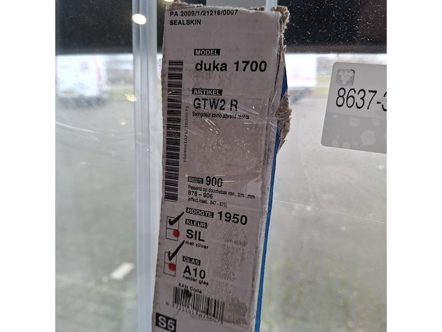 Douchedeur, sealskin, duka 1700 - gtw2r - afbeelding 2 van  3