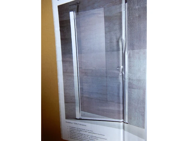 Douchedraaideur, comfort line, cfl twan, aluminium, 2000x1000 - afbeelding 2 van  3