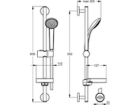 Douchegarnituren ideal standard, ideal rain, chroom - afbeelding 2 van  4