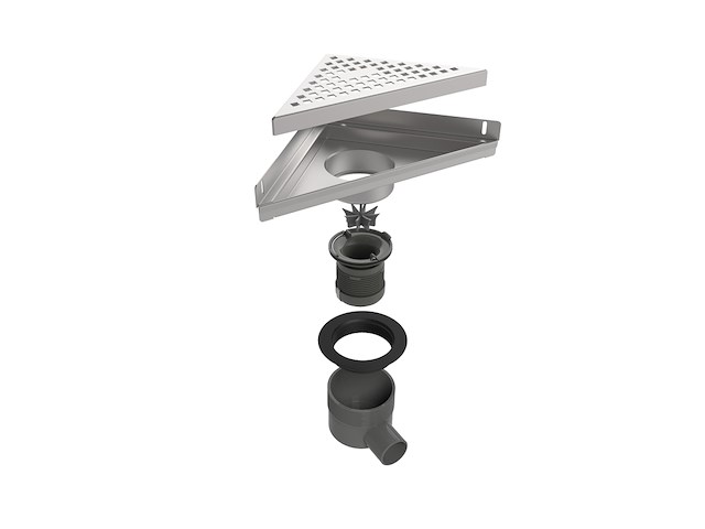 Douchegoot driehoekig, easy drain, edm-de - afbeelding 3 van  5