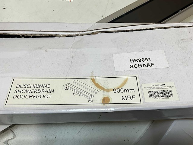 Douchegoot gunmetal geborsteld 900mm - afbeelding 2 van  4