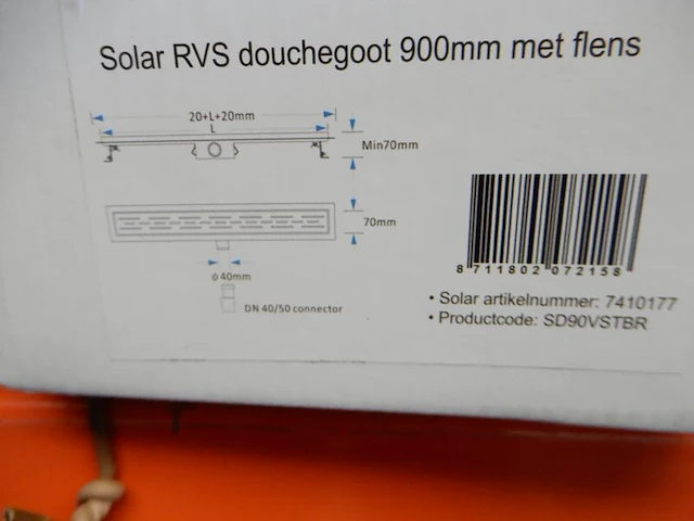 Douchegoot met flens, rvs - afbeelding 6 van  6
