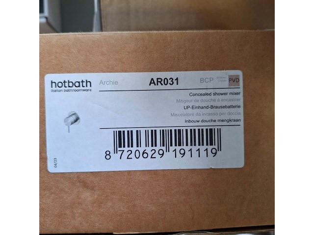 Douchekraan hotbath, archie, geborsteld koper - afbeelding 4 van  4
