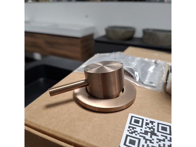 Douchemengkraan hotbath, archie, brushed copper pvd - afbeelding 2 van  5