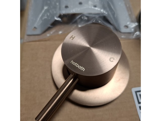 Douchemengkraan hotbath, archie, brushed copper pvd - afbeelding 3 van  5