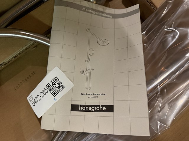 Doucheset met thermostaat hansgrohe, raindance showerpipe 27160000 - afbeelding 4 van  5