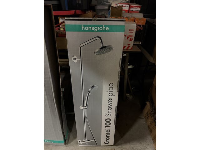 Douchesysteem met thermostaatkraan hansgrohe, croma 100 showerpipe - afbeelding 2 van  3