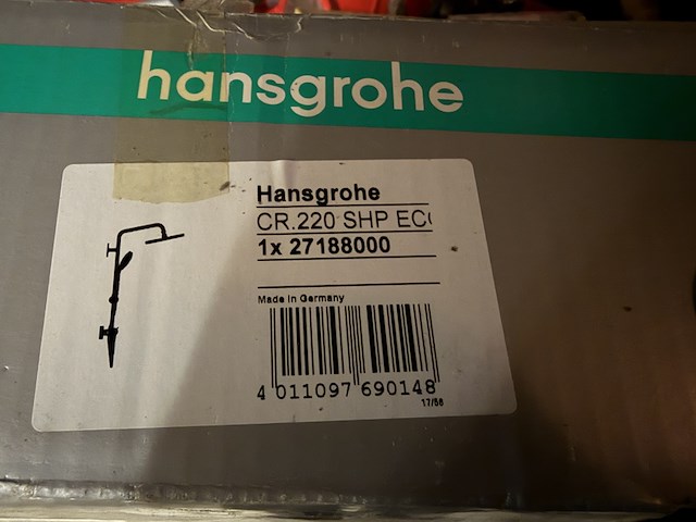 Douchesysteem met thermostaatkraan hansgrohe, croma 220 showerpipe ecostat comfort - afbeelding 3 van  3