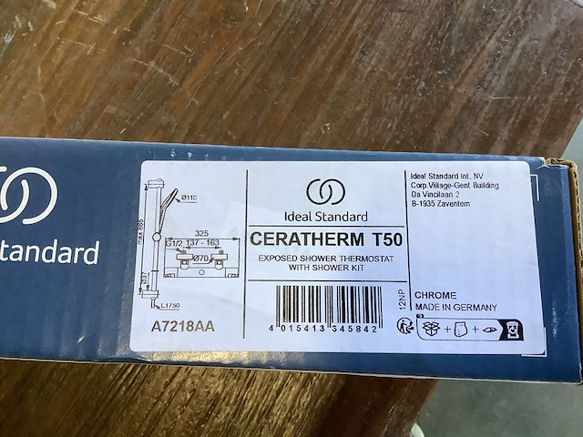 Douchethermostaat met idealrain evo, ideal standard, ceratherm t50, chroom - afbeelding 3 van  4