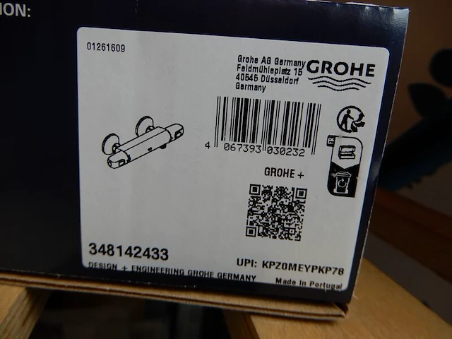 Douchethermostaatkraan, grohe, grohtherm 1000, zwart - afbeelding 3 van  3