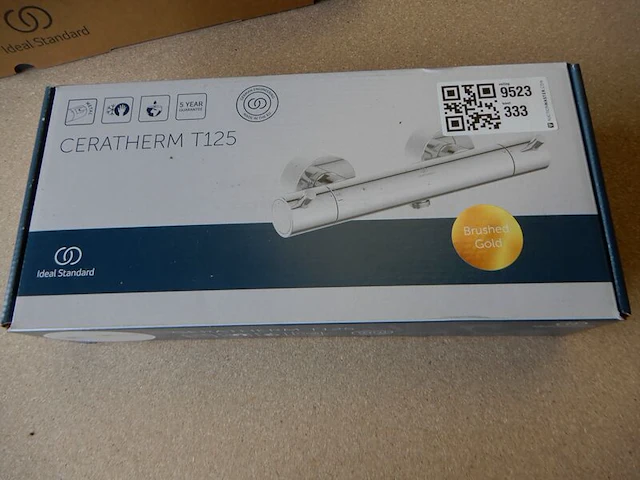 Douchethermostaatkraan, ideal standard, ceratherm t 125, brushed gold - afbeelding 1 van  4