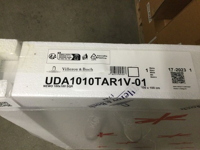 Douchevloer 100x100 cm, villeroy & boch, newo , wit - afbeelding 3 van  5