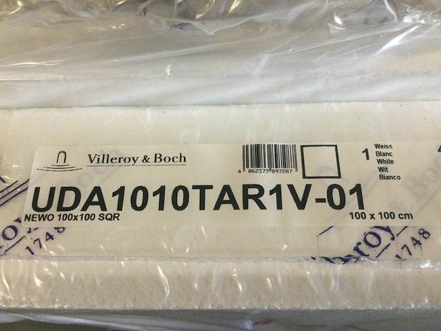 Douchevloer, villeroy & boch, newo | 100x100 cm, wit - afbeelding 3 van  3