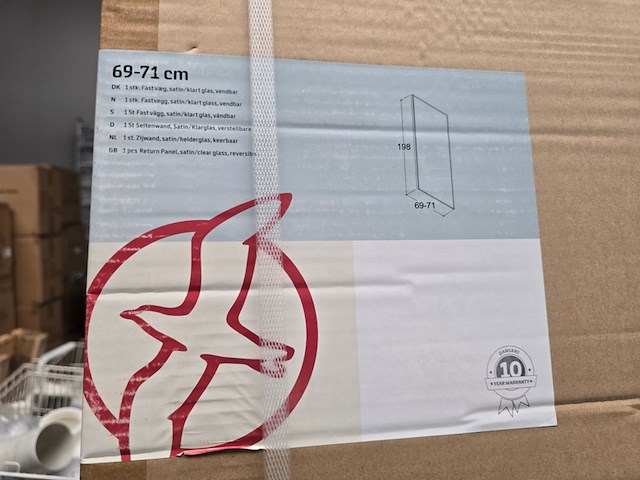 Douchewand 198x69-71cm dansani - afbeelding 1 van  6