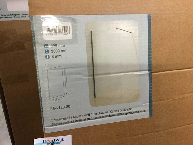 Douchewand 80x200 cm. - afbeelding 2 van  4