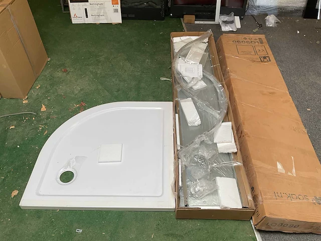 Douchewand kabinet met douchebak - afbeelding 1 van  2