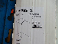 Douchewand, novellini, lunesh-2b, aluminium, 2000x885 - afbeelding 4 van  4
