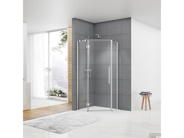 Douchewand van rijn, st05100090b, chroom - afbeelding 1 van  5