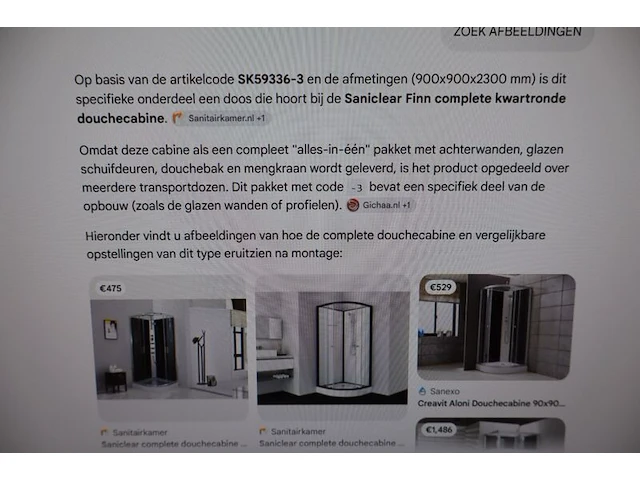 Douchewanden douchecabine saniclear, finn, chroom - afbeelding 3 van  6