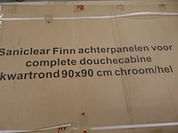 Douchewanden douchecabine saniclear, finn, chroom - afbeelding 6 van  6