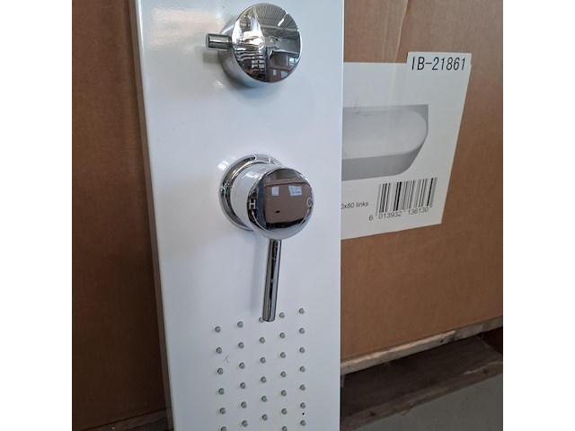 Douchezuil bestdesign, glans wit/chroom - afbeelding 7 van  8