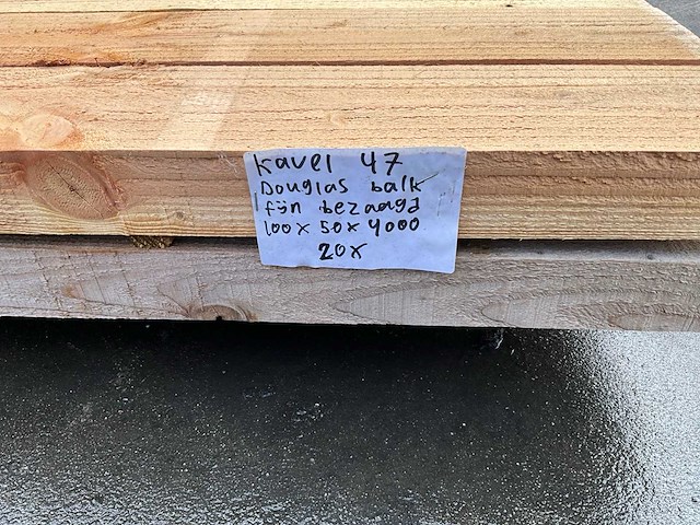 Douglas balk 4000x100x50 mm (20x) - afbeelding 3 van  3