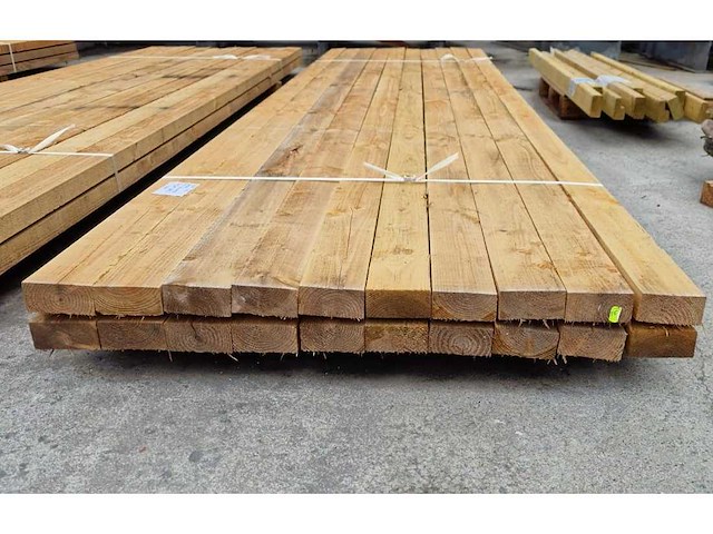 Douglas balk blank 50x100x4000 mm (20x) - afbeelding 1 van  2