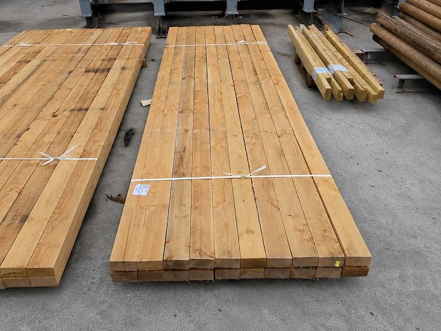 Douglas balk blank 50x100x4000 mm (20x) - afbeelding 2 van  2